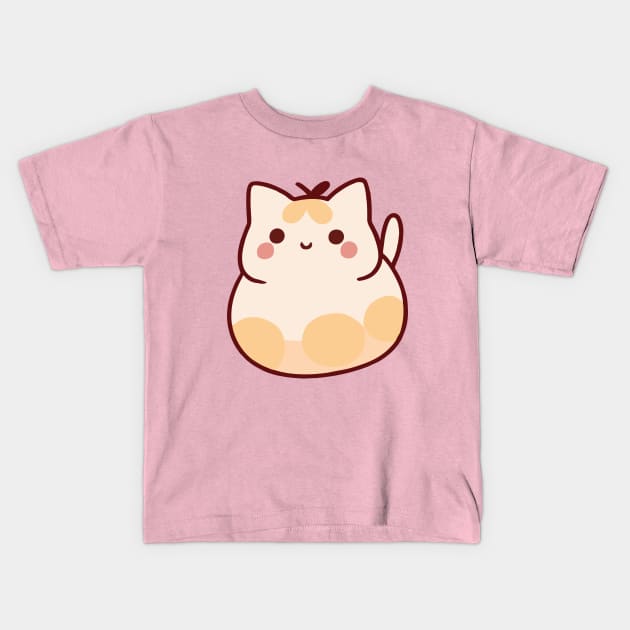 cute kawaii cat mochi Kids T-Shirt by Kawaii Bomb